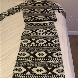 Cropped sweater with matching skirt